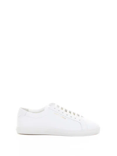Saint Laurent Low-top Sneakers In Fine Calf Leather In White