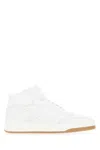 Saint Laurent Mid-top Sneakers Featuring Perforated Detailing In White