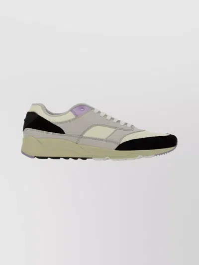 SAINT LAURENT SNEAKERS WITH CONTRASTING PANELS AND ROUND TOE