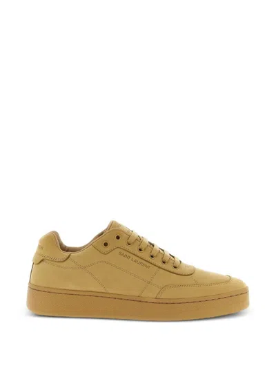 Saint Laurent Sneakers With Debossed Logo In Brown