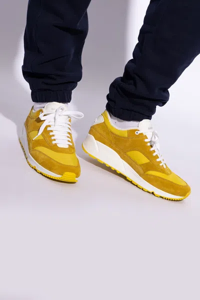 Saint Laurent Sneakers With Logo In Yellow