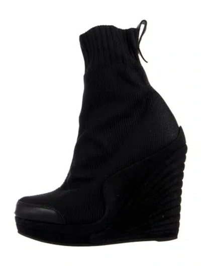 Pre-owned Saint Laurent Sock Boots In Blue