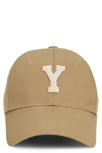 Saint Laurent Soft Fabric Sports Cap With Pre-curved Visor In Brown