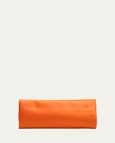 Saint Laurent Soft Ysl Clutch Bag In Satin