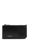 Saint Laurent Calfskin Card Slots Holder In Black
