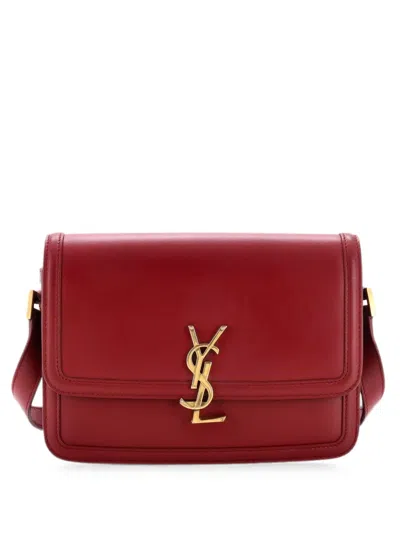 Pre-owned Saint Laurent Solferino Bag Leather Medium Shoulder Bag In Red