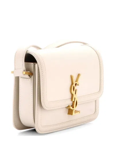 Pre-owned Saint Laurent Solferino Bag Leather Small Crossbody Bag In Neutral