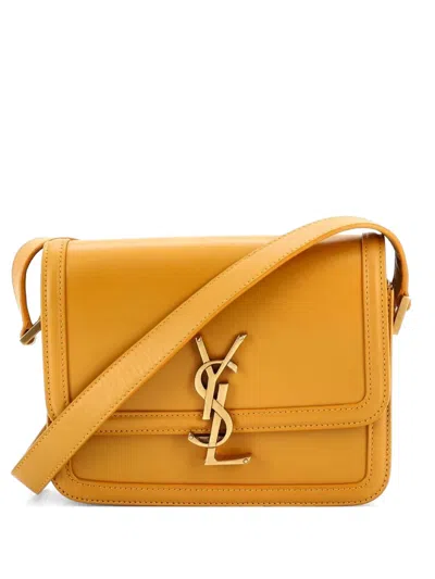 Pre-owned Saint Laurent Solferino Bag Leather Small Crossbody Bag In Orange