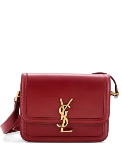Pre-owned Saint Laurent Solferino Bag Leather Small Crossbody Bag In Red