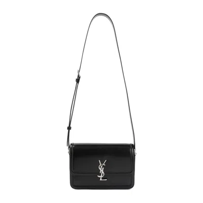 Saint Laurent 23cm X 16cm X 6cm Leather Crossbody Shoulder Handbag In Black