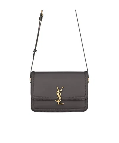 Saint Laurent Solferino Crossbody Bag In Gray