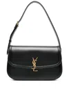 Saint Laurent Solferino Large Leather Box Bag In Black