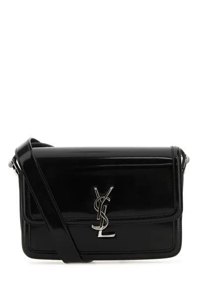 Saint Laurent Solferino Leather Messenger Bag In Black