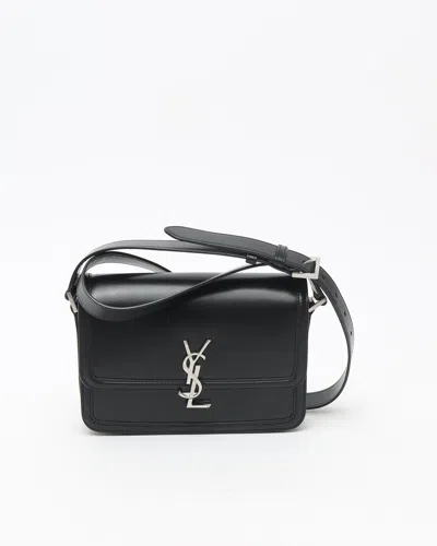 Saint Laurent Monogram-logo Leather Messenger Bag In Black
