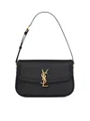Saint Laurent Solferino Medium Leather Bag In Black