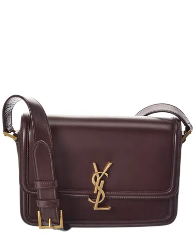 Saint Laurent Solferino Medium Leather Satchel In Orange