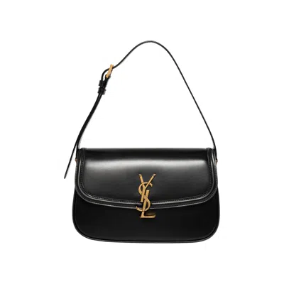 Pre-owned Saint Laurent Solferino Medium Leather Shoulder Bag 'black' | Women's Size Onesize