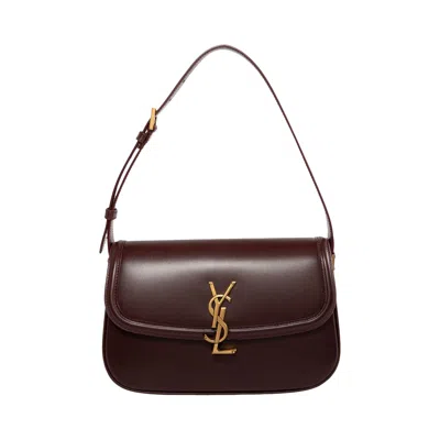 Pre-owned Saint Laurent Solferino Medium Leather Shoulder Bag 'hot Wine' | Red | Women's Size Onesize