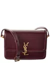 Saint Laurent Solferino Medium Leather Shoulder Bag In Red