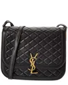 Saint Laurent Solferino Medium Quilted Leather Shoulder Bag In Black