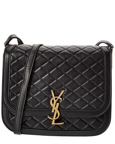 Saint Laurent Solferino Medium Quilted Leather Shoulder Bag In Black
