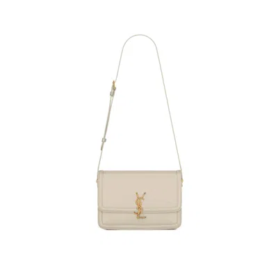 Saint Laurent Solferino Medium Shoulder Bag In White
