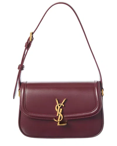 Saint Laurent Solferino Mini Leather Shoulder Bag In Red