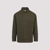 Saint Laurent Solferino Cotton Gabardine Overshirt With Cassandre Logo