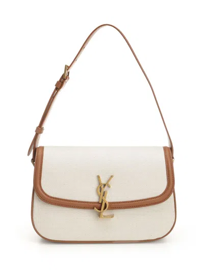 SAINT LAURENT SOLFERINO SHOULDER BAGS BEIGE