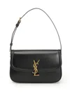 Saint Laurent Solferino Medium Bag In Box Leather In Black