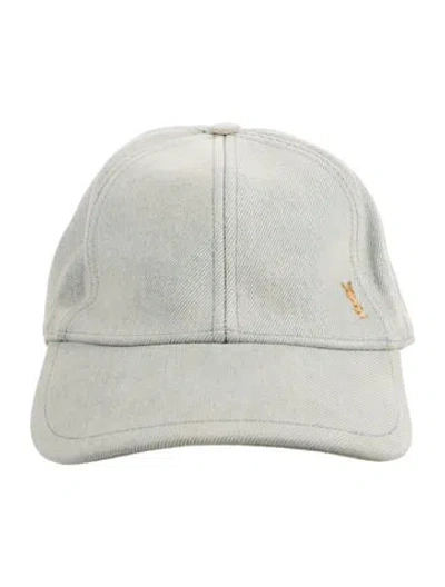 Pre-owned Saint Laurent Solid Baseball Cap In Blue