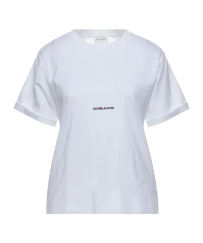 SAINT LAURENT SOLID BASIC T-SHIRTS