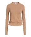 Saint Laurent Solid Cashmere Knit Sweater In Brown