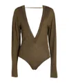 Saint Laurent Solid Color Bodysuits In Multi
