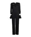 Saint Laurent Solid Color Jumpsuits In Black