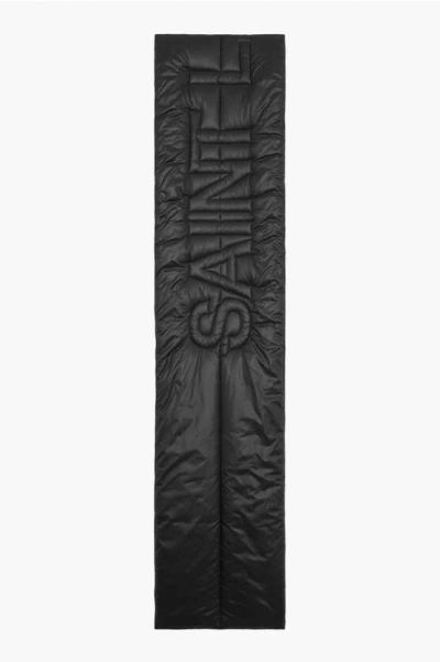 Saint Laurent Women's Logo Padded Scarf In Black
