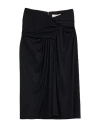 Saint Laurent Solid Color Patchwork Skirt In Black