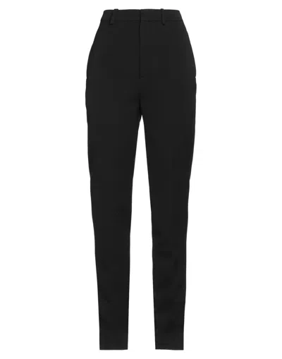 Saint Laurent Solid Color Twill Skinny Pants In Black