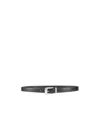 Saint Laurent Solid Colour Thin Belts In Black