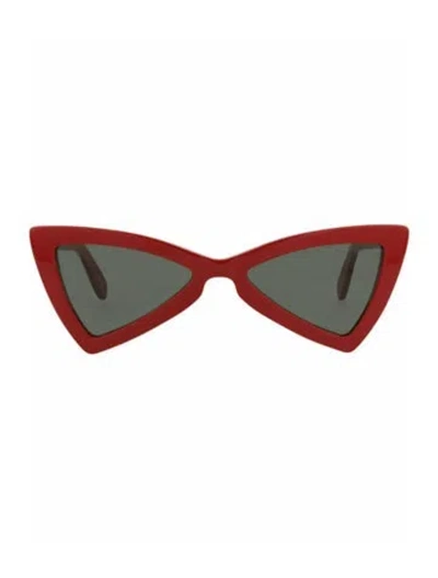 Pre-owned Saint Laurent Solid Sunglasses W/ Tags In Red