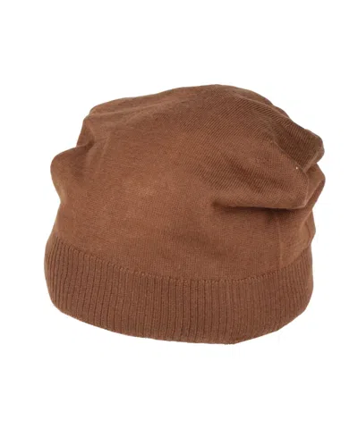 Saint Laurent Solid-color Cashmere Knit Hat, In Brown