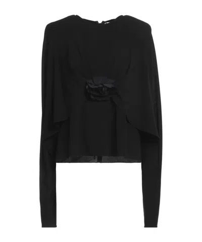 Saint Laurent Solidcolor Longsleeve Tshirt In Black