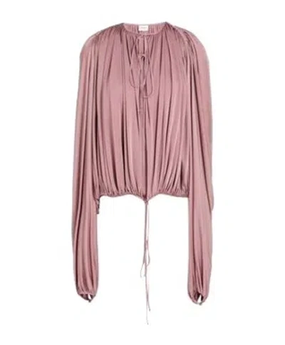 SAINT LAURENT SOLID-COLOR LONG-SLEEVED TOP