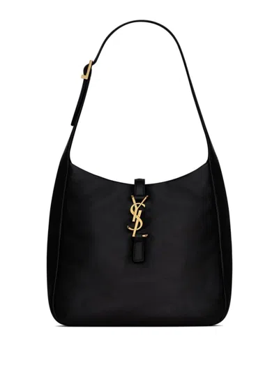 Saint Laurent Le 5 À 7 Small Handbag In Soft Black Padded Lambskin