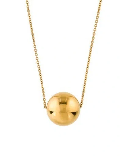 Pre-owned Saint Laurent Sphere Pendant Necklace, 35.5" In Multi