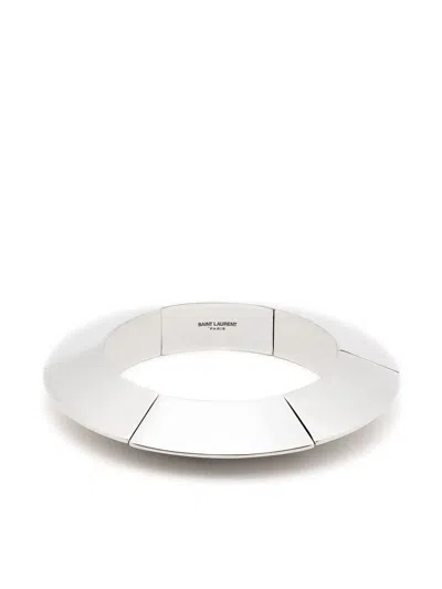 Saint Laurent Spinner Bangle In Silber