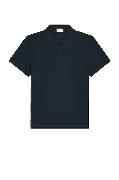 Saint Laurent Sport Polo In Marine