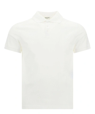 Saint Laurent Sport Polo Shirt In White