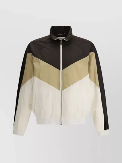 Saint Laurent Sporty Chevron Pattern Jacket