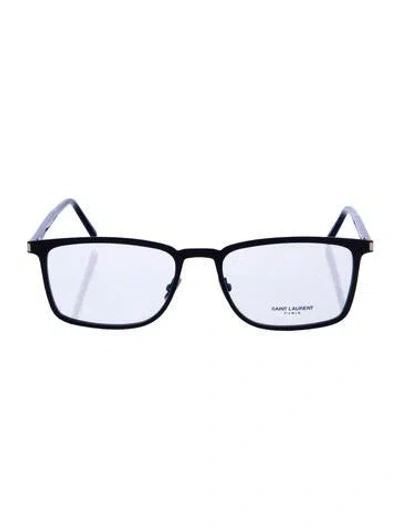 Pre-owned Saint Laurent Square Eyeglasses In Black
